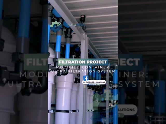 Industrial Water Filtration Project | Modified Container | Ultra Filtration system