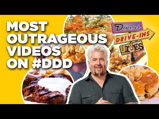 Top 10 Most-Outrageous Foods on #DDD with Guy Fieri | Diners, Drive-Ins and Dives | Food Network