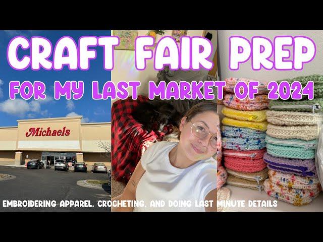 Preparing For My LAST Market of 2024 ⭐️ Studio Vlog #79  Embroidering Apparel & Crocheting 