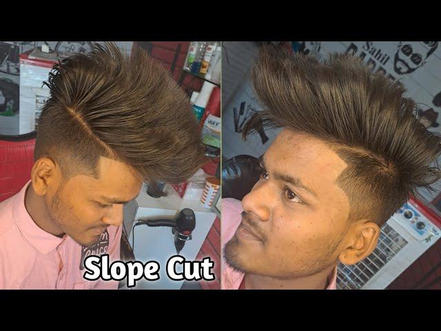 Slope Hair Cut करना सीखें Tutorial हिन्दी step by step | Sahil barber