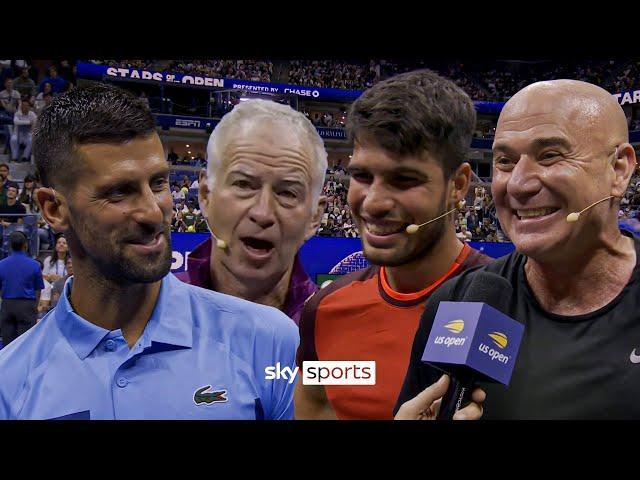 Djokovic, Alcaraz, McEnroe & Agassi share the love in New York! 