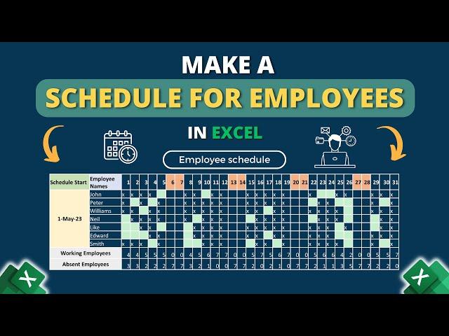 Make a Work Schedule for Employees in Excel