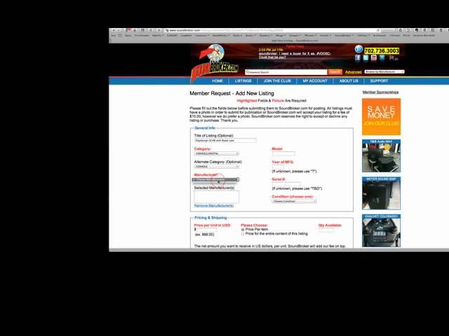 How to List with SoundBroker.com