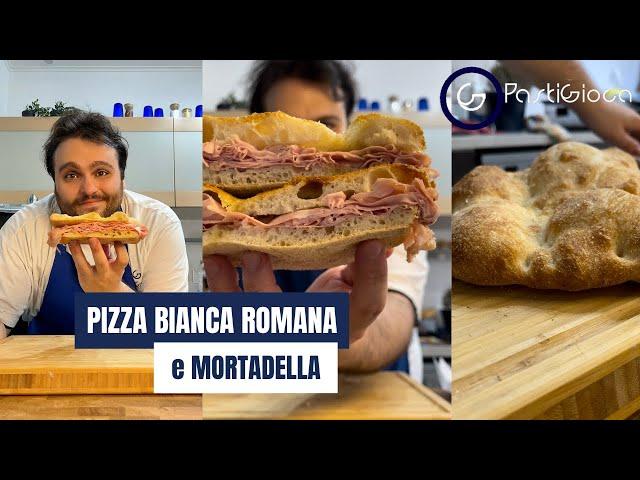 PIZZA BIANCA E MORTADELLA, la ricetta originale Romana di Pastigioca