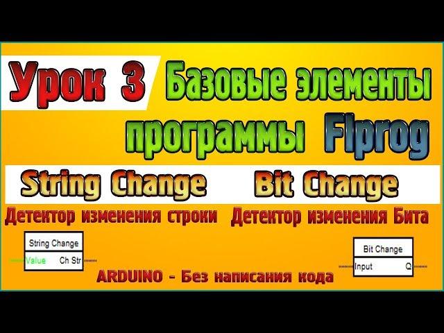 Lesson 3 Basic elements of the program Flprog, Blocks String Change and Bit Change