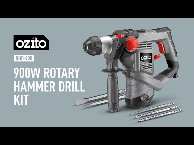 Ozito 900W 3J Rotary Hammer Drill Kit [RHD-900]