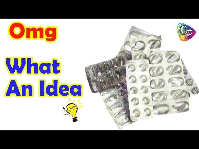 Amazing Craft Ideas With Empty Medicine Packets/best out of waste crafts idea of medicine wrapper