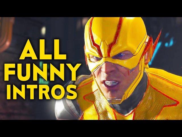 INJUSTICE 2 ALL Funniest Intros Dialogues Funny Character Banter Interaction