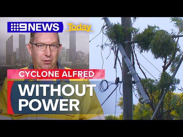 Ex-Tropical Cyclone Alfred: Over 300,000 homes and businesses without power | 9 News Australia