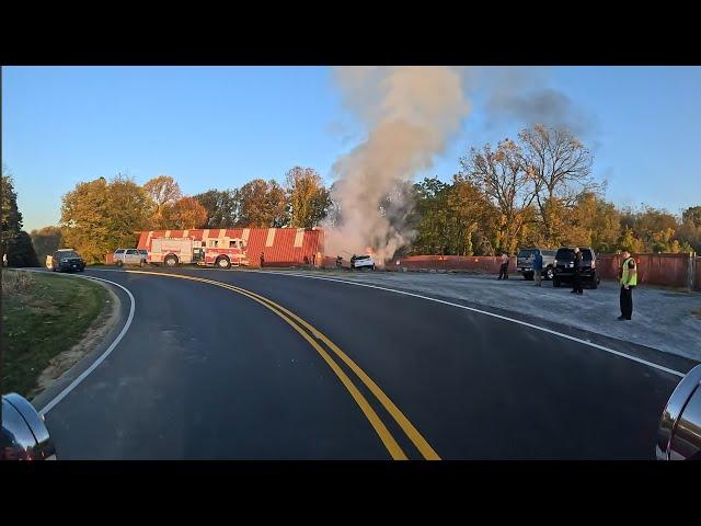 Rescue 50 Vehicle Accident With Fire *Ride Along/Helmet Cam*