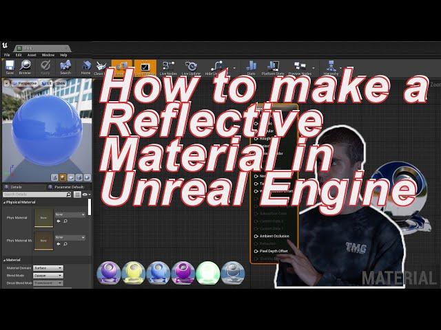 How to create a REFLECTIVE/SHINY Material in Unreal Engine