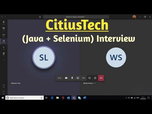 Real CitiusTech Automation (Selenium + Java) Testing interview on teams | First Round