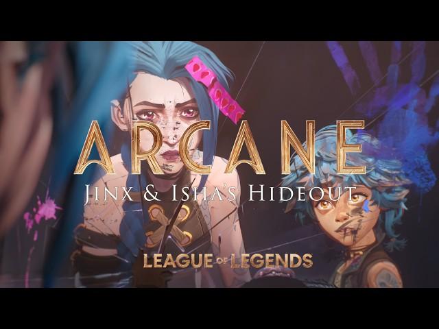 Jinx & Isha’s Hideout Ambience | ARCANE ASMR | Relaxing Zaun Vibes for Studying & Focus