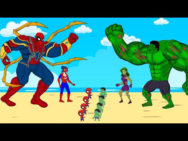 Evolution Of HULK ZOMBIE Family & Evolution Of IRON SPIDERMAN : Who Is The King Of Super Heroes?