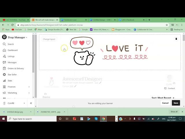 HOW TO EDIT ETSY SHOP BANNER | JnC TUTORIAL