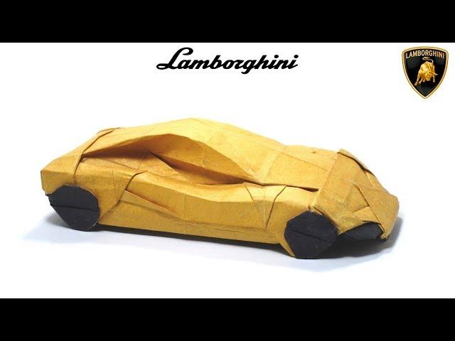 Origami Lamborghini (Im Young Gwang) Sport Car Automobile Cabriolet