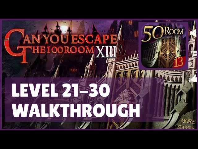 Can You Escape The 100 Room 13 Level 21 22 23 24 25 26 27 28 29 30 Walkthrough (100 Room XIII)