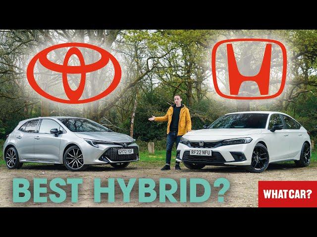 Toyota Corolla vs Honda Civic review – what's the BEST hybrid car? | What Car?