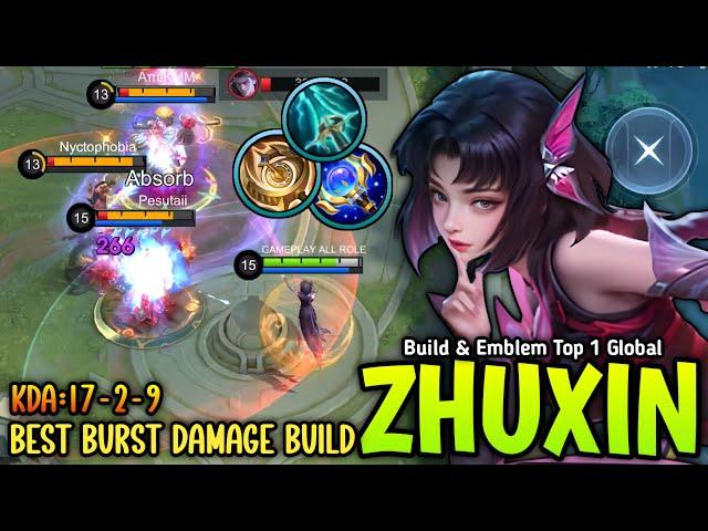 100% CAN'T ESCAPE!! ZHUXIN NEW BURST DAMAGE BUILD & EMBLEM 2024 - BUILD TOP 1 GLOBAL ZHUXIN