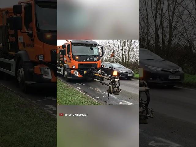 This is the pot hole fixing Dragon Patcher #roadcracks #potholes