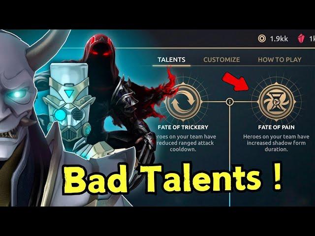 Don't use These NEW Talents like this  *Bad Talent Distribution* || Shadow Fight 4 Arena