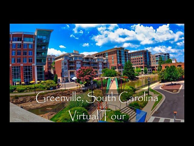 Greenville, South Carolina - Downtown Walking Tour - 4K