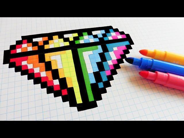 Handmade Pixel Art - How To Draw Rainbow Diamond #pixelart