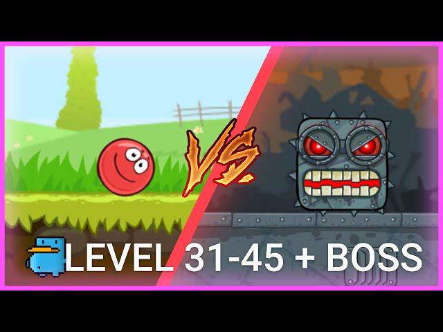 Red Ball 4 - Passage of 31-45 levels + BOSS - GRIM FACTORY