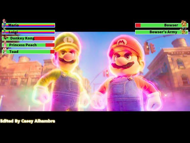 The Super Mario Bros. Movie (2023) Final Battle with healthbars 2/2