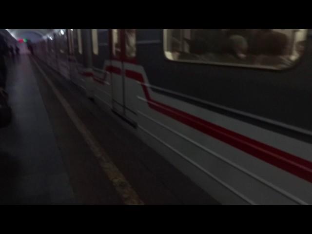 Metro in Tbilisi. Red Line. Moving: Isani - Aylabari.