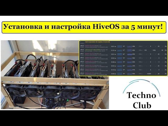 Установка и настройка HiveOS за 5 минут! Полная инструкция как настроить майнинг ферму на HiveOS