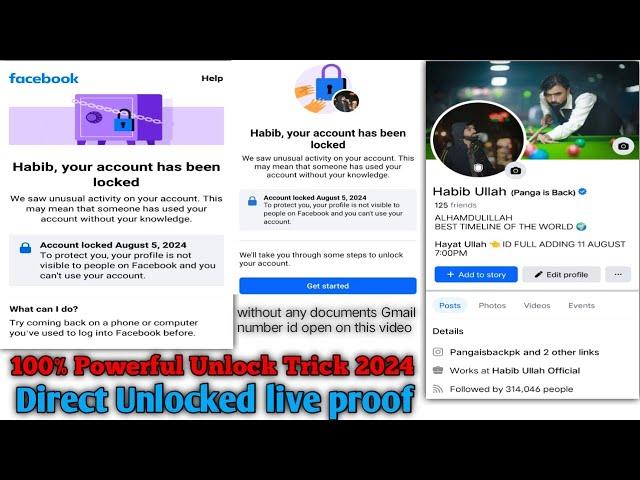 How To Unlock Facebook Account (2024) |Fix Your Account Has Been locked all type locked account open