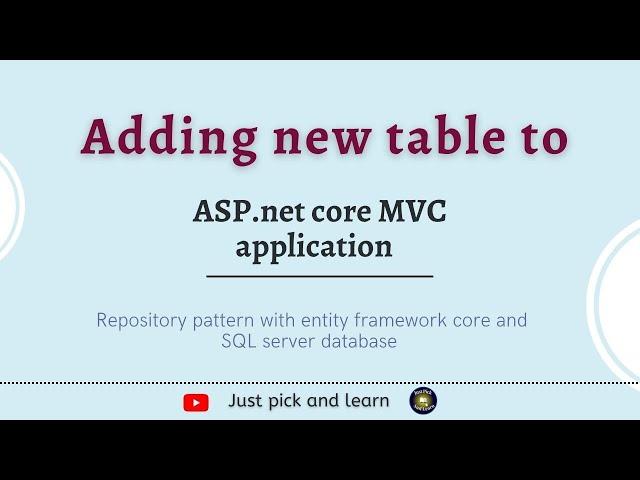 Working with multiple tables  |   asp.net core MVC 6 tutorial for beginners