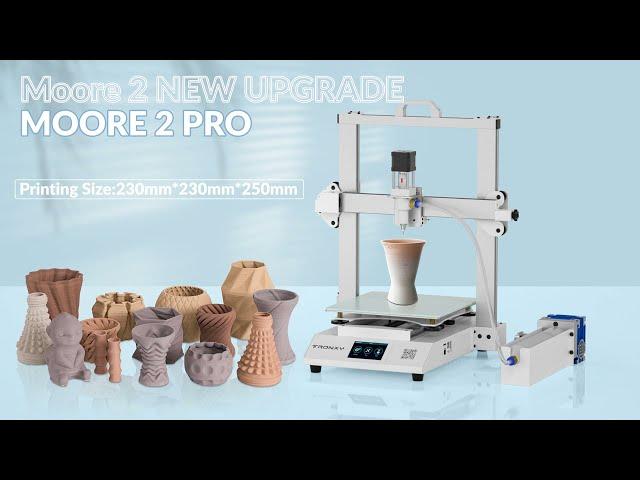 Tronxy Moore 2 Pro Ceramic & Clay 3d printer 230mm*230mm*250mm with Feeding system electric putter