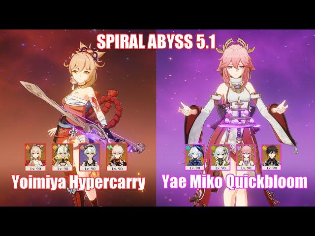 C0 Yoimiya Hypercarry & C0 Yae Miko Quickbloom | Spiral Abyss 5.1 | Genshin Impact