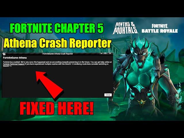 Athena Crash Reporter Fortnite Chapter 5 Season 2 Fix!