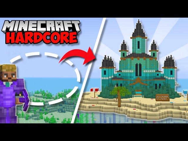 I Built An OCEAN CASTLE in Minecraft 1.19 Hardcore (#57)