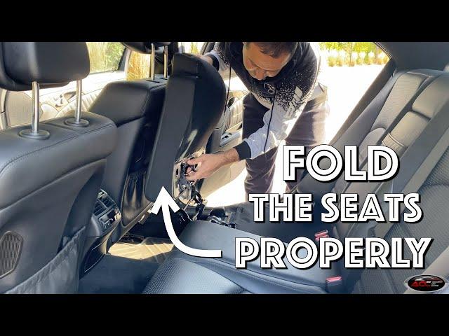 Mercedes Benz E class w211 - Folding the rear seats the right way