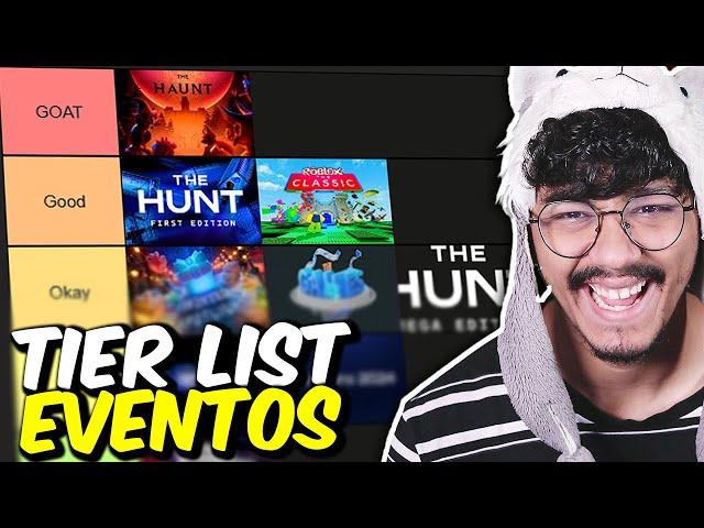 MELHORES EVENTOS do ROBLOX! TIER LIST COMPLETA