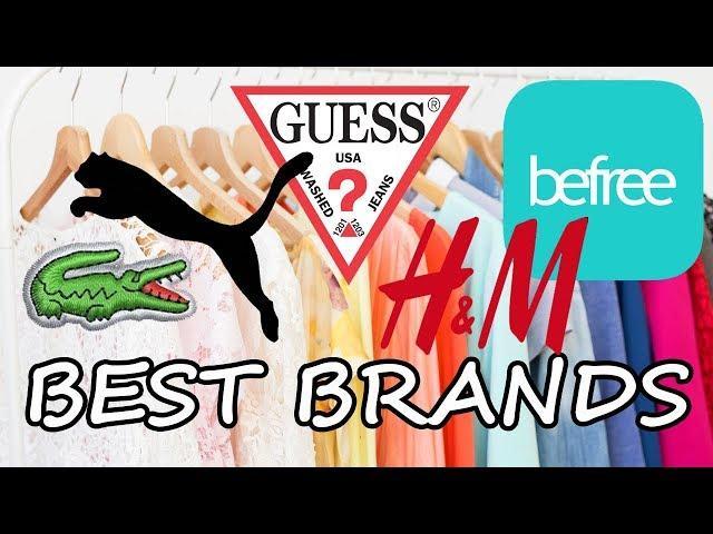 TOP 5 BEST CLOTHES BRANDS Favourites