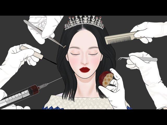 Horror ASMR️The prince was a necrophiliac. #Snowwhite / Tingle makeup animation LULUPANG ASMR