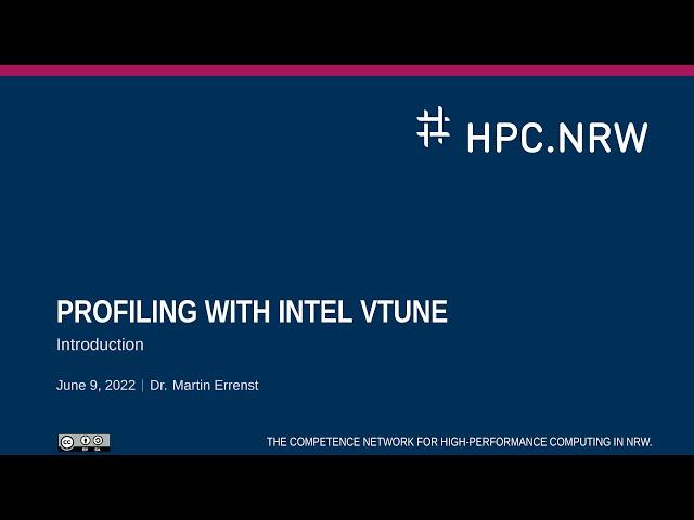 Introduction to Intel VTune