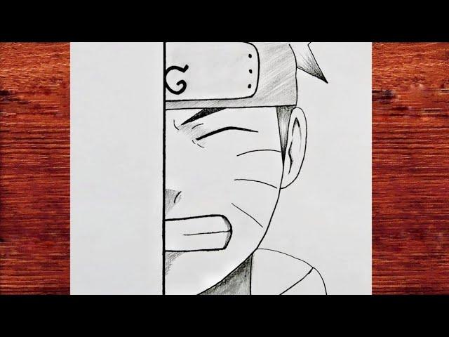 Easy Anime Draw / How To Drawing Anime Naruto Easy Tutorial / Anime Sketch Art  / M.A Drawings