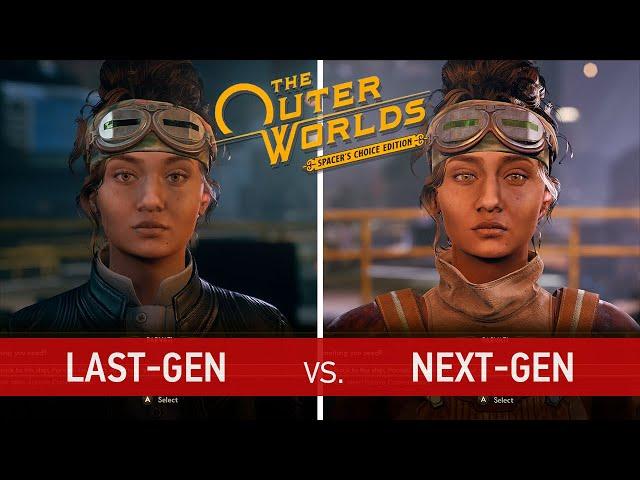 The Outer Worlds: Spacer's Choice Edition Comparison - Last-Gen vs Next-Gen/Cinematic vs Performance