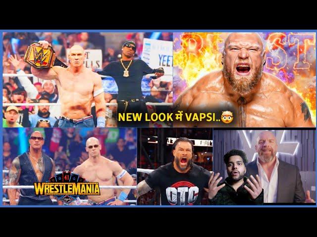 Ye kYa tha.. ' Cena Bald Look !! Roman message to Seth , Brock comeback , Moxley..  WrestleMania 41