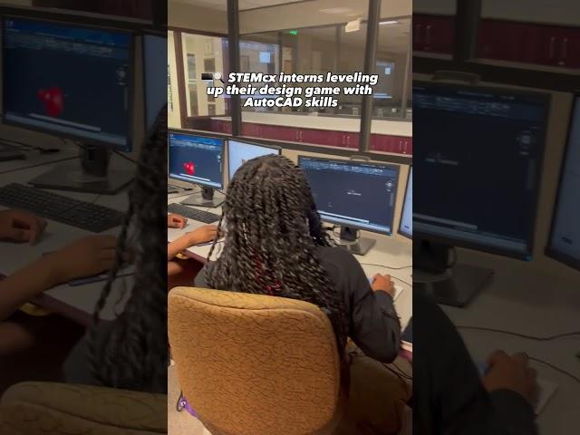 STEMcx Architectural interns AutoCAD
