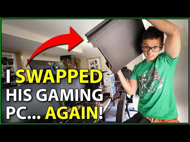 I SWAPPED My Friend's Gaming PC Without Him Knowing... AGAIN!