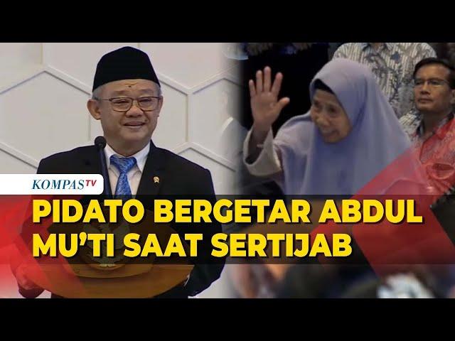 Suara Bergetar Pidato Abdul Mu’ti dalam Sertijab Kemendikbudristek: Terima kasih Orang tua Saya