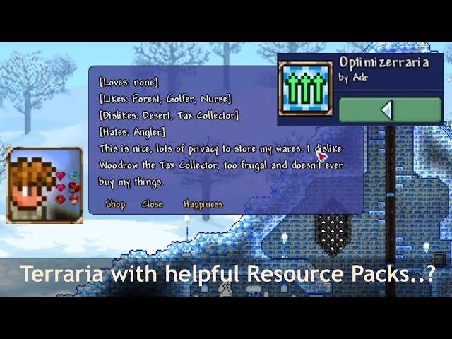 Terraria Texture packs that optimizes game, and do helpful things..?