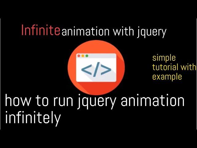 How to Run JQUERY Animate Function Infinitely | JQUERY Animation Tutorial with Simple Logo Animation